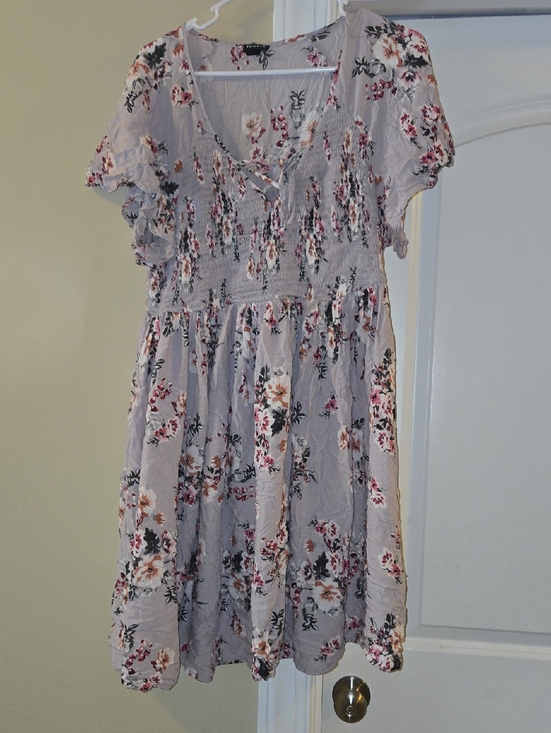torrid Dresses & Skirts - torrid Lavender Floral Smocked Babydoll Dress